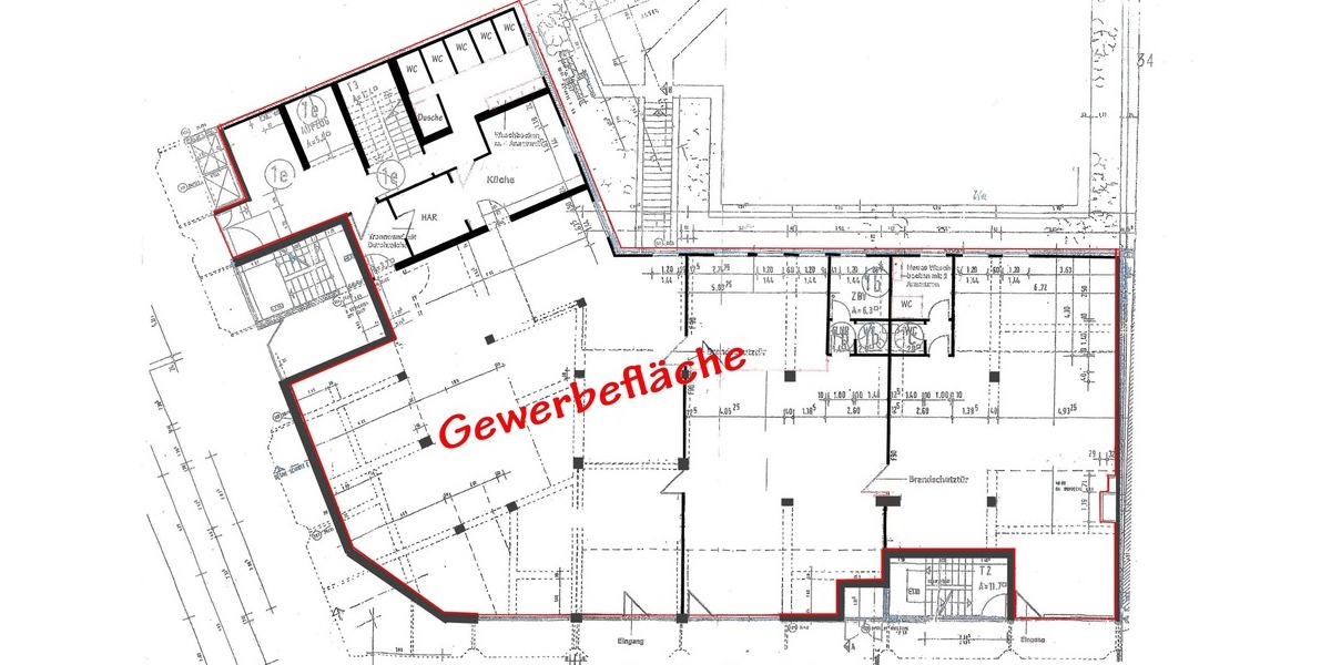 Erdgeschoss Gewerbefläche